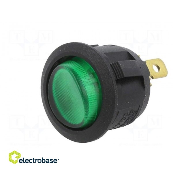 ROCKER | SPST | Pos: 2 | ON-OFF | 20A/14VDC | green | LED | Rcont max: 50mΩ image 2