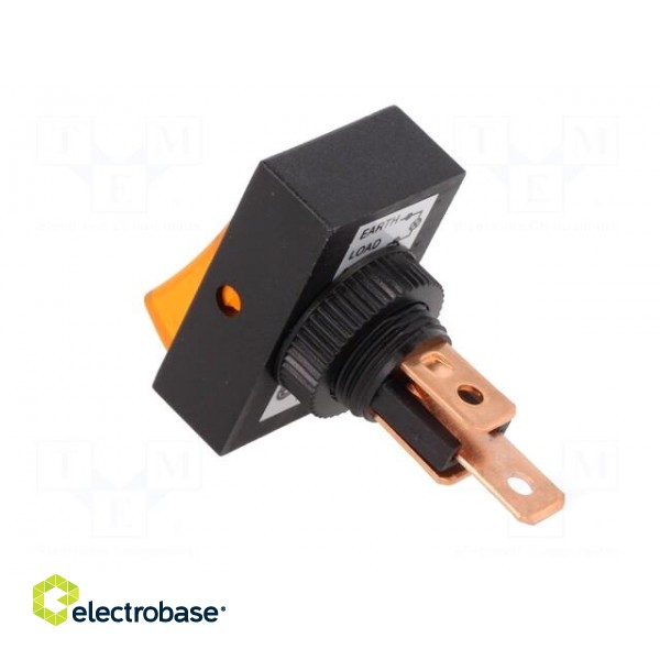 ROCKER | SPST | Pos: 2 | OFF-ON | 30A/12VDC | orange | neon lamp | 50mΩ image 4