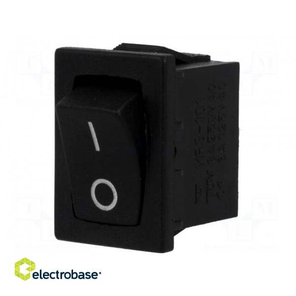 ROCKER | SPST | Pos: 2 | OFF-ON | 3A/250VAC | black | none | 35mΩ | -30÷80°C image 1