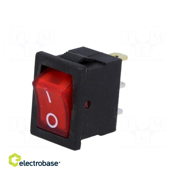 ROCKER | SPST | Pos: 2 | ON-OFF | 3A/250VAC | red | neon lamp | 35mΩ | RSC07 image 2