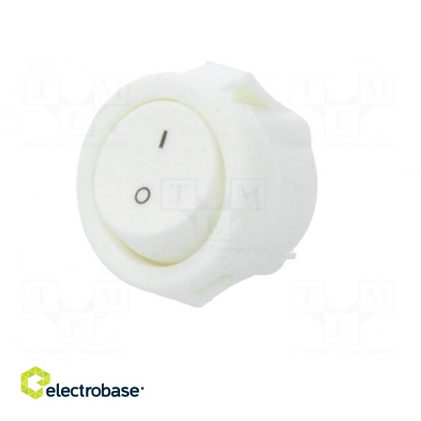 ROCKER | SPST | Pos: 2 | ON-OFF | 3A/250VAC | white | none | 20mΩ | round image 2