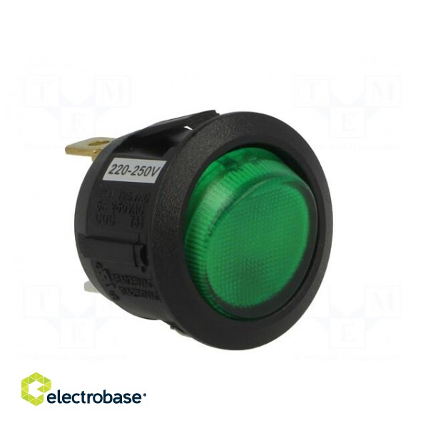 ROCKER | SPST | Pos: 2 | OFF-ON | 6A/250VAC | green | neon lamp 230V image 8