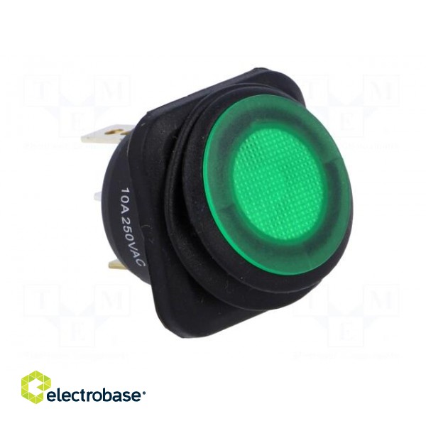 ROCKER | SPST | Pos: 2 | OFF-ON | 10A/250VAC | green | IP65 | LED | 50mΩ image 8