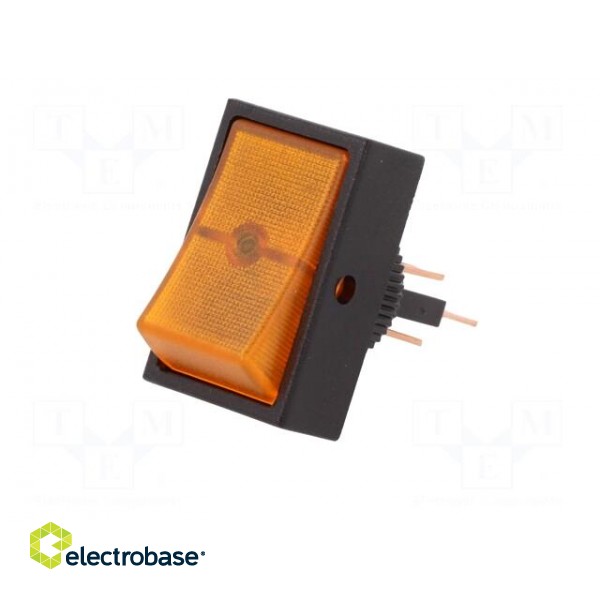 ROCKER | SPST | Pos: 2 | OFF-ON | 30A/12VDC | orange | neon lamp | 50mΩ image 2