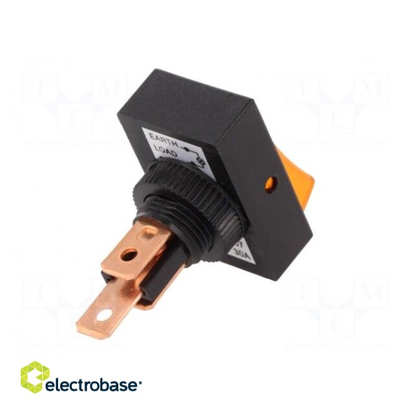 ROCKER | SPST | Pos: 2 | OFF-ON | 30A/12VDC | orange | neon lamp | 50mΩ image 6