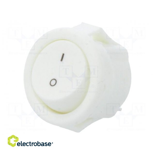 ROCKER | SPST | Pos: 2 | ON-OFF | 3A/250VAC | white | none | 20mΩ | round image 1