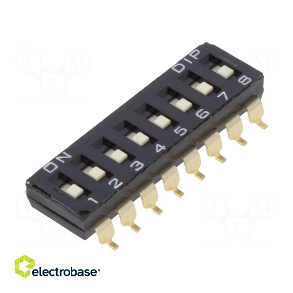 Switch: DIP-SWITCH | OFF-ON | 0.025A/24VDC | Pos: 2 | -40÷85°C | SMD