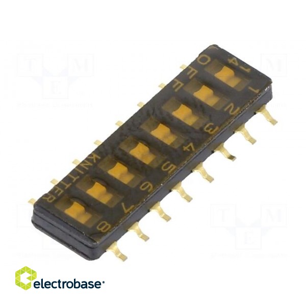 Switch: DIP-SWITCH | OFF-ON | 0.1A/50VDC | Pos: 2 | -40÷105°C | SMD | 50mΩ