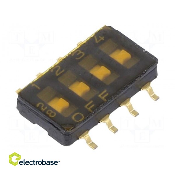 Switch: DIP-SWITCH | OFF-ON | 0.1A/50VDC | Pos: 2 | -40÷105°C | SMD | 50mΩ