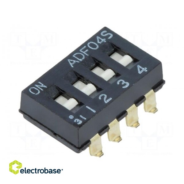Switch: DIP-SWITCH | ON-OFF | 0.1A/24VDC | Pos: 2 | -30÷85°C | 100mΩ