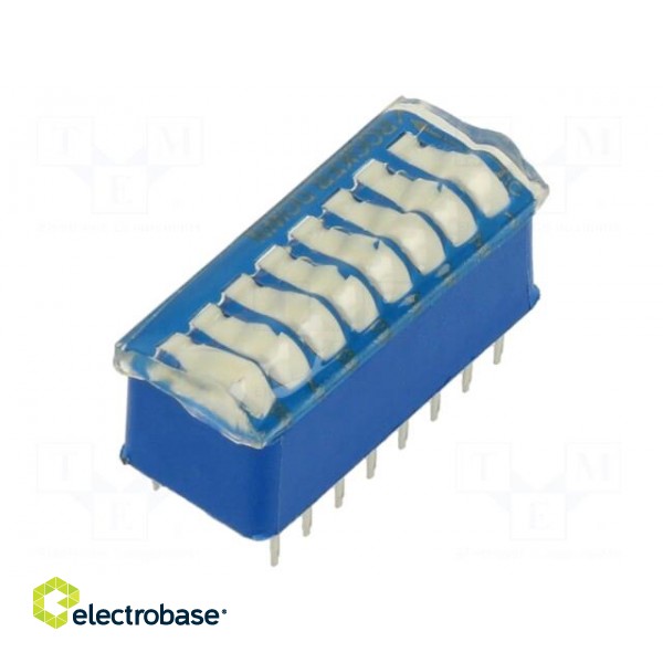 Switch: DIP-SWITCH | ON-OFF | 1A/40VDC | Pos: 2 | THT | DIP | Body: blue