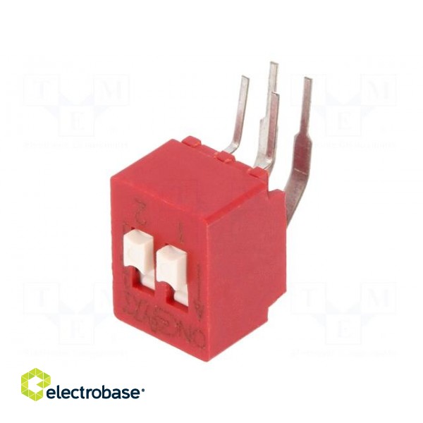 Switch: DIP-SWITCH | Poles number: 2 | OFF-ON | 0.025A/25VDC | Pos: 2