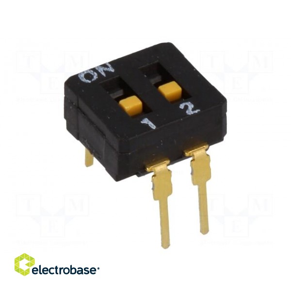Switch: DIP-SWITCH | Poles number: 2 | ON-OFF | 0.03A/30VDC | Pos: 2 фото 1