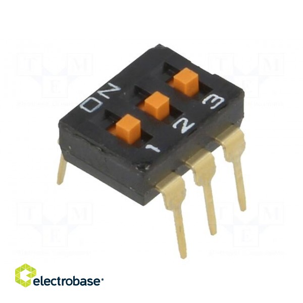 Switch: DIP-SWITCH | Poles number: 3 | ON-OFF | 0.025A/24VDC | Pos: 2 image 1