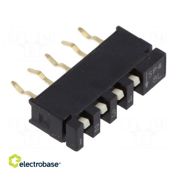Switch: DIP-SWITCH | Poles number: 4 | OFF-ON | 0.01A/5VDC | Pos: 2