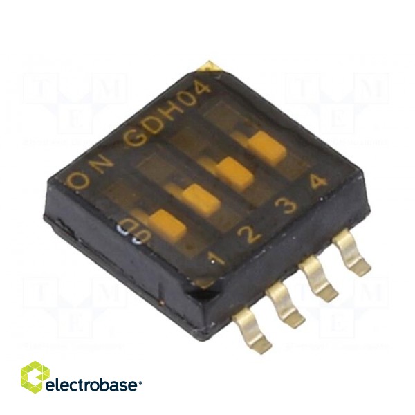 Switch: DIP-SWITCH | Poles number: 4 | OFF-ON | 0.1A/50VDC | Pos: 2