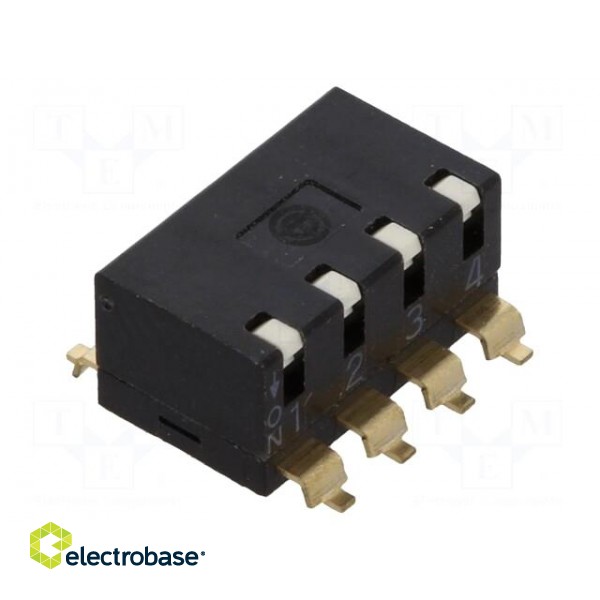 Switch: DIP-SWITCH | Poles number: 4 | ON-OFF | 0.025A/24VDC | Pos: 2