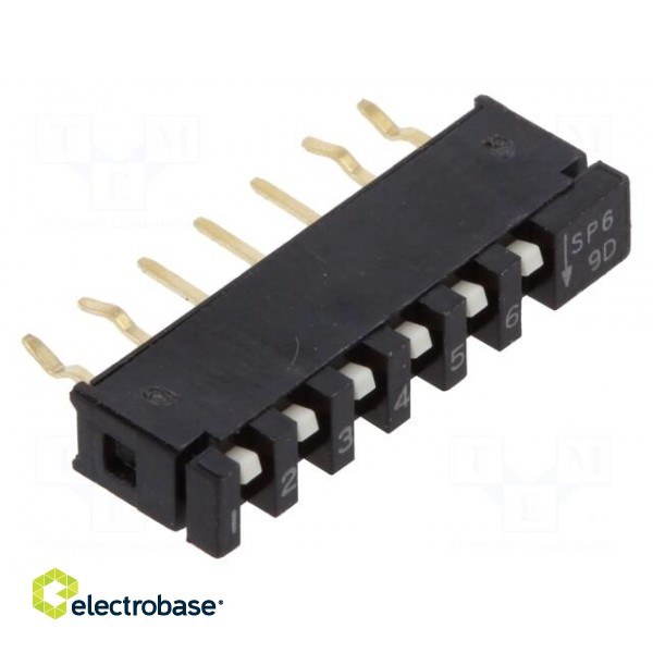 Switch: DIP-SWITCH | Poles number: 6 | OFF-ON | 0.01A/5VDC | Pos: 2