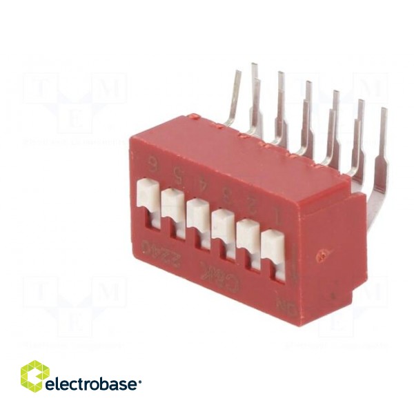 Switch: DIP-SWITCH | Poles number: 6 | OFF-ON | 0.025A/25VDC | Pos: 2 paveikslėlis 2