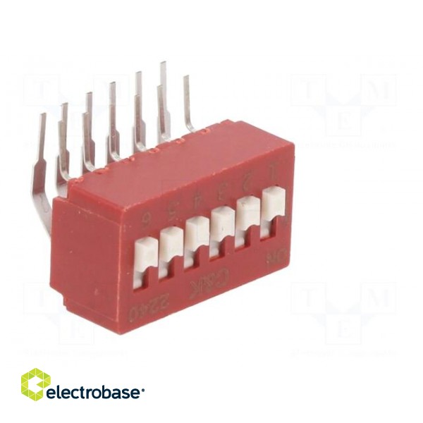 Switch: DIP-SWITCH | Poles number: 6 | OFF-ON | 0.025A/25VDC | Pos: 2 paveikslėlis 8