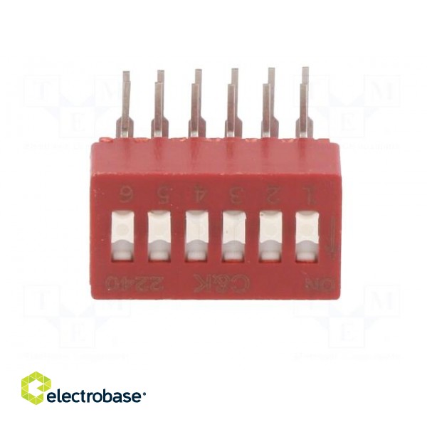 Switch: DIP-SWITCH | Poles number: 6 | OFF-ON | 0.025A/25VDC | Pos: 2 paveikslėlis 9