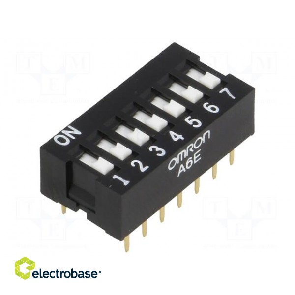 Switch: DIP-SWITCH | Poles number: 7 | ON-OFF | 0.025A/24VDC | Pos: 2