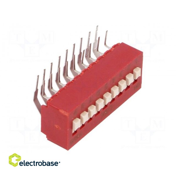 Switch: DIP-SWITCH | Poles number: 9 | 0.1A/50VDC | Pos: 2 | -40÷85°C