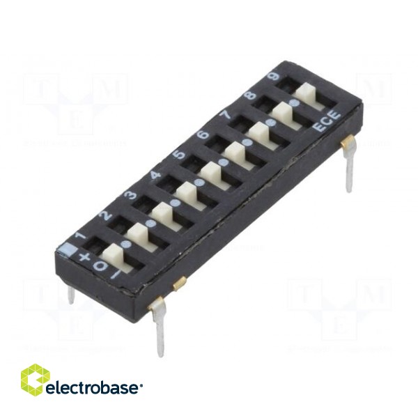 Switch: DIP-SWITCH | Poles number: 9 | OFF-ON | 0.025A/24VDC | Pos: 2