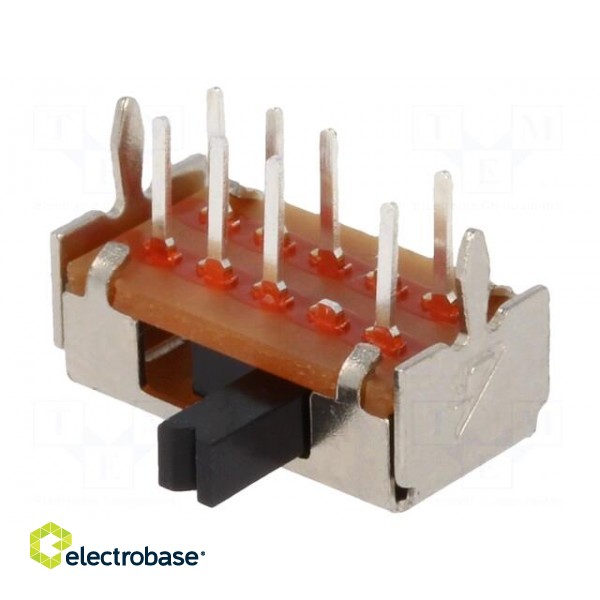 Switch: slide | Pos: 3 | SP3T | 0.2A/12VDC | ON-ON-ON | PCB,THT | -40÷85°C