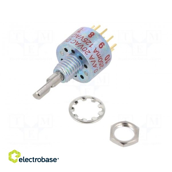 Switch: rotary | Pos: 5 | 0.25A/125VAC | 0.25A/28VDC | Poles number: 1 image 1