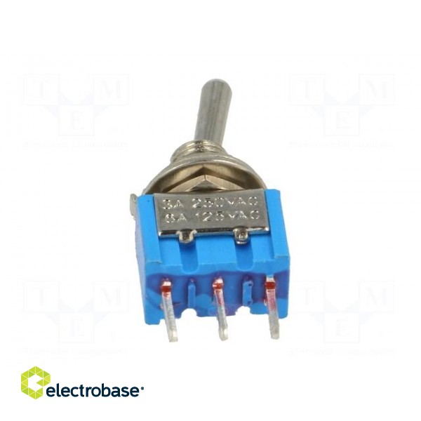 Switch: toggle | Pos: 2 | SPDT | ON-ON | 3A/250VAC | Leads: for PCB | 20mΩ image 5