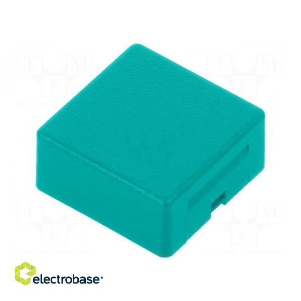 Button | Application: AML series | square | 15x15mm | Colour: green paveikslėlis 1