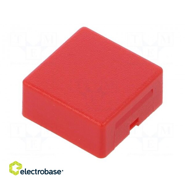 Button | Application: AML series | square | 15x15mm | Colour: red фото 1