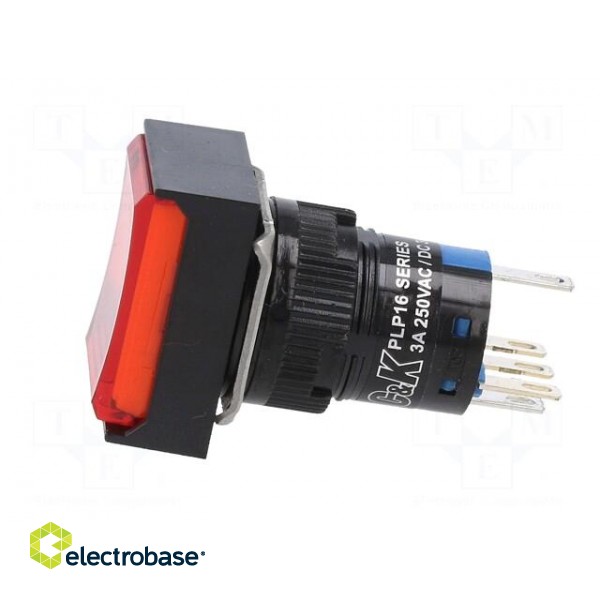 Switch: push-button | Pos: 2 | 5A/250VAC | ON-(ON) | IP65 | Illumin: LED image 3
