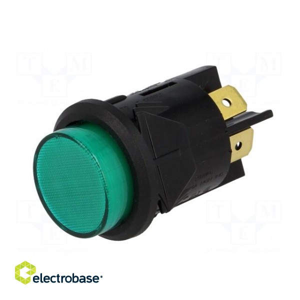 Switch: push-button | Pos: 2 | DPST-NO | 16A/250VAC | 16A/28VDC | green image 2