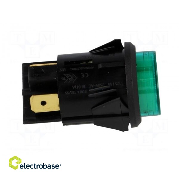 Switch: push-button | Pos: 2 | DPST-NO | 16A/250VAC | 16A/28VDC | green image 7