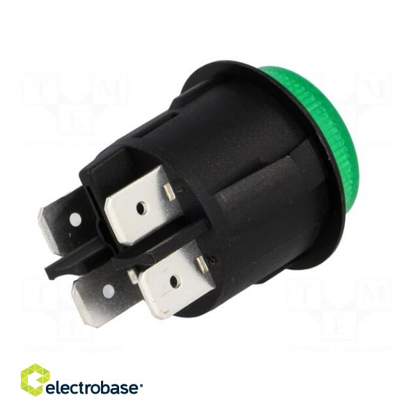 Switch: push-button | Pos: 2 | DPST-NO | 20A/12VDC | OFF-ON | green image 6
