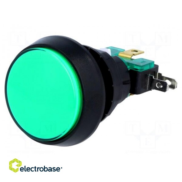 Switch: push-button | Pos: 2 | SPDT | 10A/250VAC | ON-(ON) | green image 1