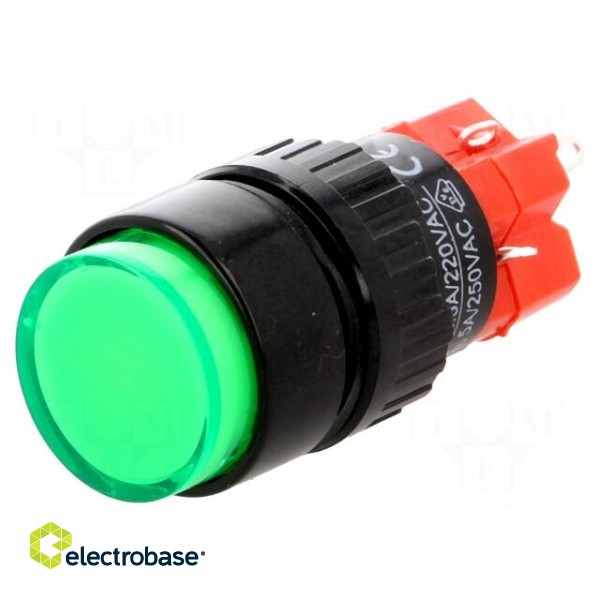 Switch: push-button | Pos: 2 | SPDT | 3A/220VAC | 2A/24VDC | ON-ON | green image 1