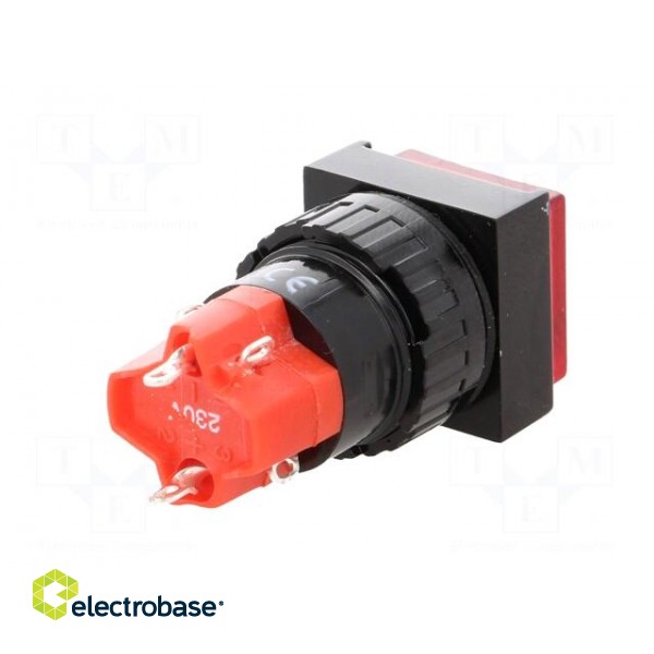 Switch: push-button | Pos: 2 | SPDT | 3A/250VAC | 2A/24VDC | ON-(ON) | red image 6