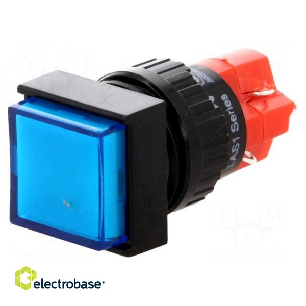 Switch: push-button | Pos: 2 | SPDT | 3A/250VAC | 2A/24VDC | ON-ON | blue image 1