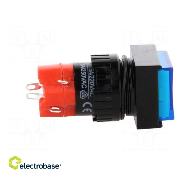Switch: push-button | Pos: 2 | SPDT | 3A/250VAC | 2A/24VDC | ON-ON | blue image 7