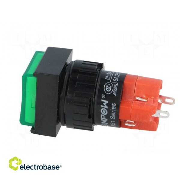 Switch: push-button | Pos: 2 | SPDT | 3A/250VAC | 2A/24VDC | ON-ON | green image 3