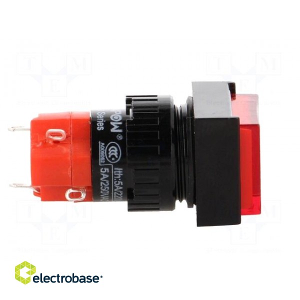 Switch: push-button | Pos: 2 | SPDT | 3A/250VAC | 2A/24VDC | ON-ON | red image 7