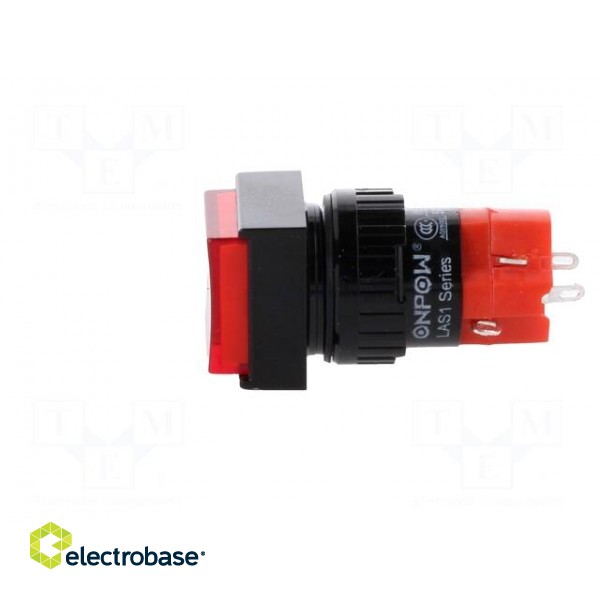 Switch: push-button | Pos: 2 | SPDT | 3A/250VAC | 2A/24VDC | ON-(ON) | red image 3
