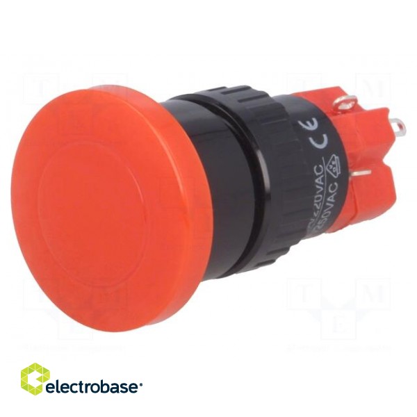 Switch: push-button | Pos: 2 | SPDT | 3A/250VAC | 2A/24VDC | ON-ON | red image 1