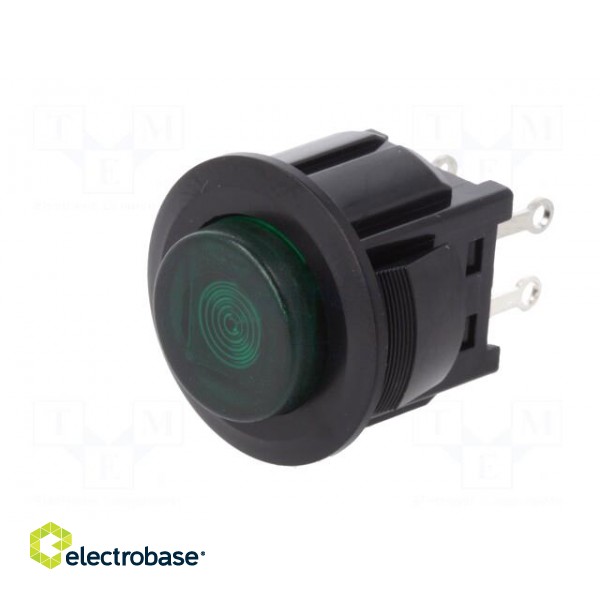 Switch: push-button | Pos: 2 | SPST-NO | 3A/125VAC | OFF-ON | green | 1kV image 2