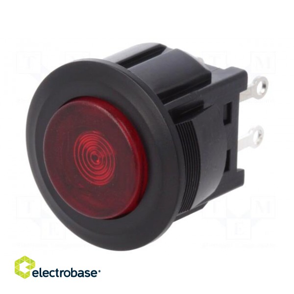 Switch: push-button | Pos: 2 | SPST-NO | 3A/125VAC | OFF-ON | red | 1kV