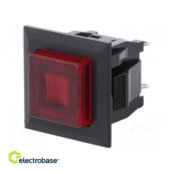 Switch: push-button | Pos: 2 | SPST-NO | 3A/125VAC | OFF-ON | red | 1kV image 1