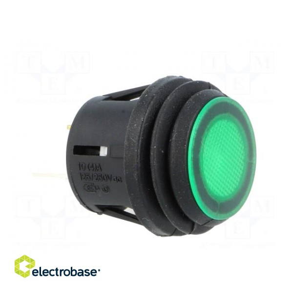 Switch: push-button | Pos: 2 | SPST-NO | 6A/250VAC | OFF-ON | green | IP65 image 8